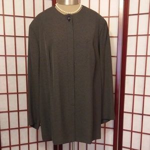 3/$15 CLOSET CLOSING CHARCOAL LONG SLEEVE BLOUSE